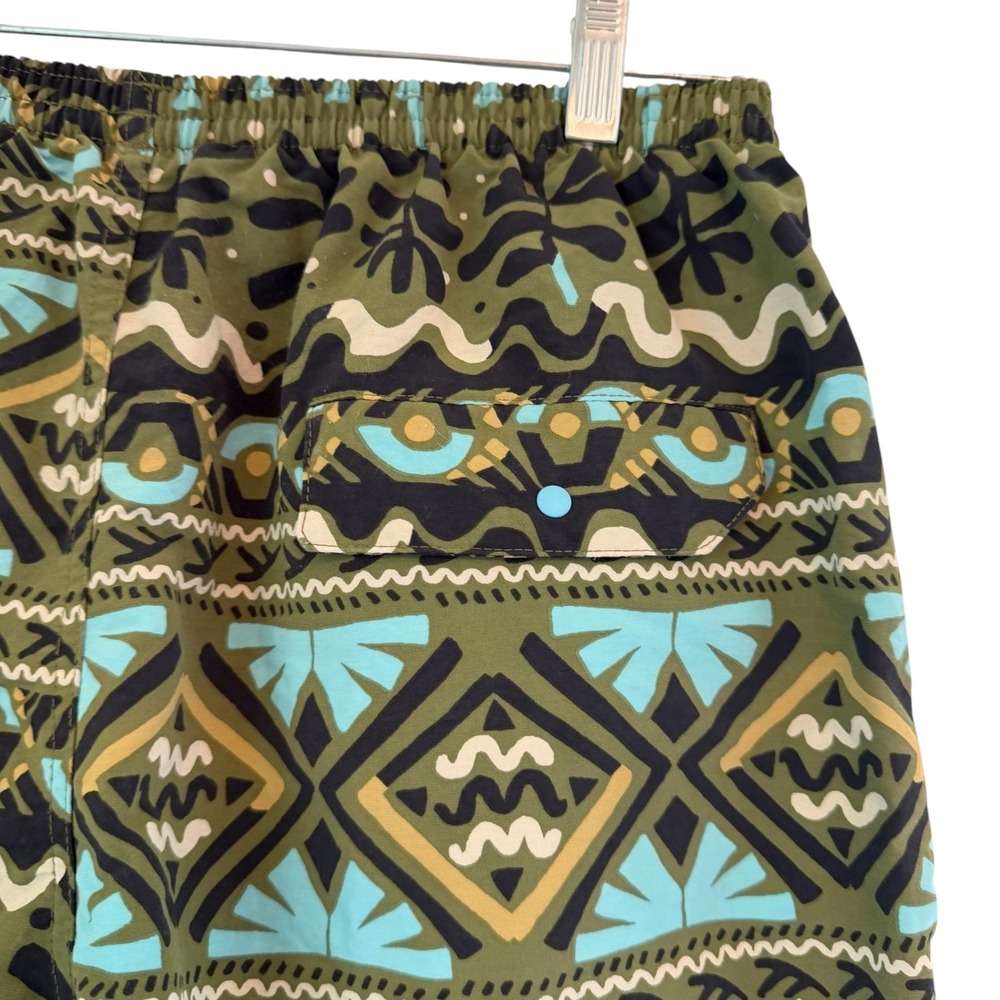 Patagonia Baggies Swim Shorts Mens Medium Mushy Peaks Agave Green Tiki 58034 - Picture 7 of 10